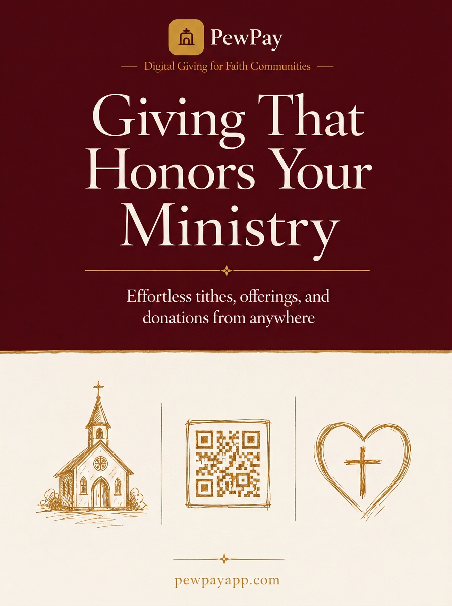 PewPay — church digital-giving app. Case study cover.